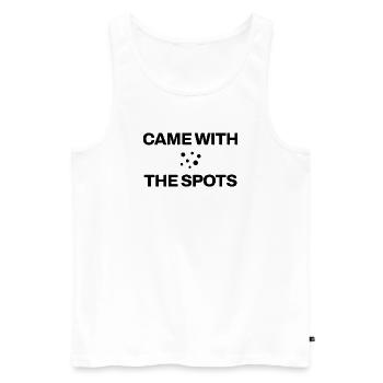 Dalmatiner - Came With The Spots - Hundeliebe - Männer Premium Bio Tank Top - Weiß - Vorne - Michal (187cm)