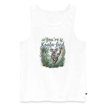 You're Koala-fied – Süßes Koala Bär Geschenk - Männer Premium Bio Tank Top - Weiß - Vorne - Michal (187cm)
