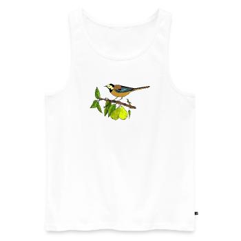 Bunter Vogel - Männer Premium Bio Tank Top - Weiß - Vorne - Michal (187cm)