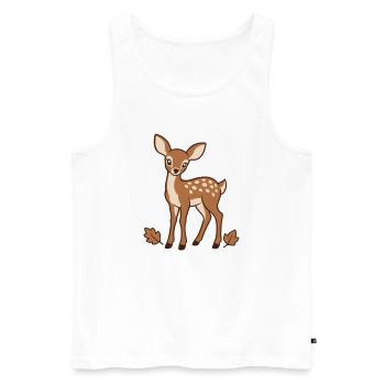 Niedliche Herbstreh-Waldhirsche - Männer Premium Bio Tank Top - Weiß - Vorne - Michal (187cm)