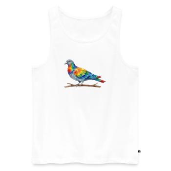Regenbogenvogel - Männer Premium Bio Tank Top - Weiß - Vorne - Michal (187cm)