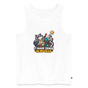 Das ergab in meinem Kopf Sinn - Männer Premium Bio Tank Top - Weiß - Vorne - Michal (187cm)