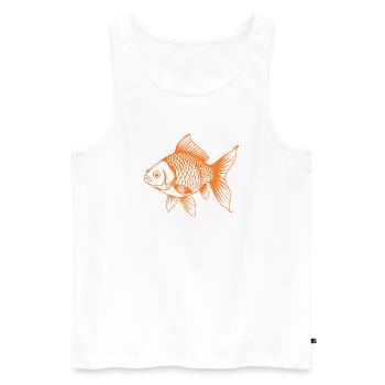 Süßer Goldfisch Comic Haustier Aquarium Geschenk - Männer Premium Bio Tank Top - Weiß - Vorne - Michal (187cm)