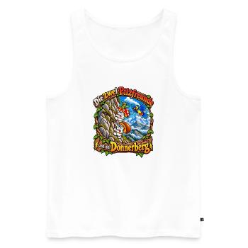 1000206438 - Männer Premium Bio Tank Top - Weiß - Vorne - Michal (187cm)