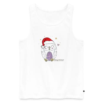 Merry Christmas - Männer Premium Bio Tank Top - Weiß - Vorne - Michal (187cm)