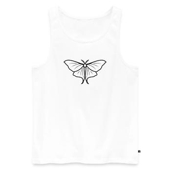Moon Butterfly - Männer Premium Bio Tank Top - Weiß - Vorne - Michal (187cm)