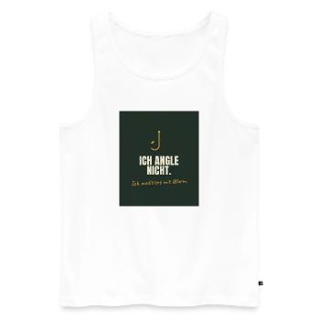 Angeln - Männer Premium Bio Tank Top - Weiß - Vorne - Michal (187cm)