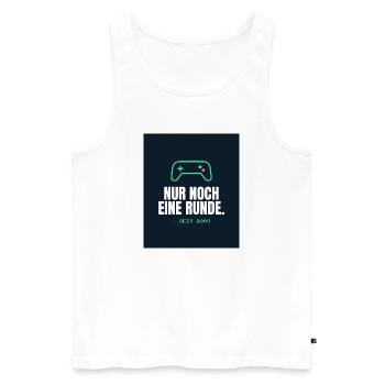 Gamer - Männer Premium Bio Tank Top - Weiß - Vorne - Michal (187cm)