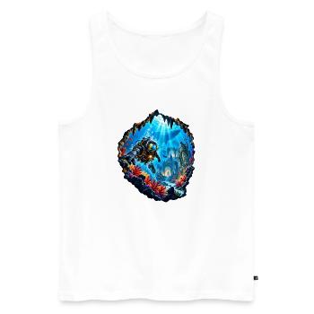 Taucher Unterwasserruinen Expedition Tauchen - Männer Premium Bio Tank Top - Weiß - Vorne - Michal (187cm)
