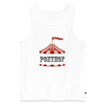 Das Leben ist kein Ponyhof - Männer Premium Bio Tank Top - Weiß - Vorne - Michal (187cm)