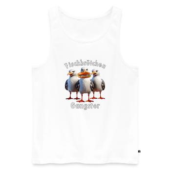 Möven Fischbrötchen Diebe - Männer Premium Bio Tank Top - Weiß - Vorne - Michal (187cm)