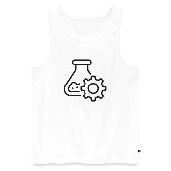 Laborflaschen-Experimentzeilen-Symbol - Männer Premium Bio Tank Top - Weiß - Vorne - Michal (187cm)