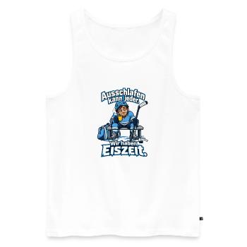 Hobby Eishockeyspieler Eiszeit Eishockey Humor - Männer Premium Bio Tank Top - Weiß - Vorne - Michal (187cm)