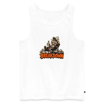 Ich habe einen Zusammenbruch - Männer Premium Bio Tank Top - Weiß - Vorne - Michal (187cm)