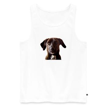 I see you - Männer Premium Bio Tank Top - Weiß - Vorne - Michal (187cm)