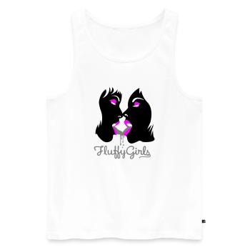 fluffy girls - Männer Premium Bio Tank Top - Weiß - Vorne - AI Model Male 178 light (178cm)