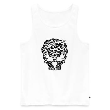 the flourish skull - Men's Premium Organic Tank Top - white - Front - Michal (187cm)