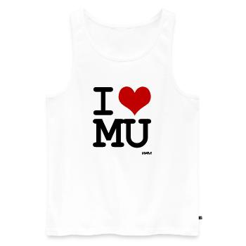 i love mu - Men's Premium Organic Tank Top - white - Front - AI Model Male 178 light (178cm)