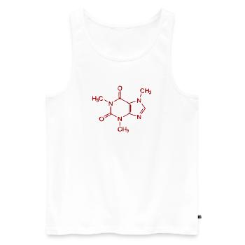 koffein - Männer Premium Bio Tank Top - Weiß - Vorne - Michal (187cm)