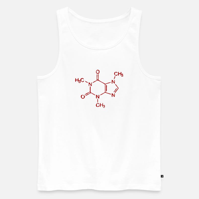 koffein - Männer Premium Bio Tank Top - Weiß