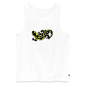 Salamander - Männer Premium Bio Tank Top - Weiß - Vorne - Michal (187cm)