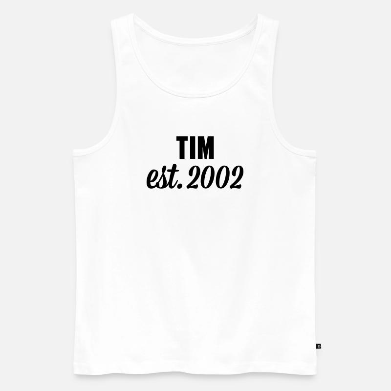 Tim est 2002 - Männer Premium Bio Tank Top - Weiß