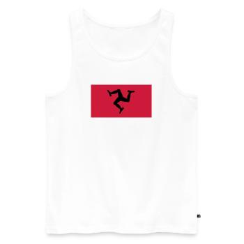 The Manx Triskelion, Emblem of the Isle of Man - Men's Premium Organic Tank Top - white - Front - Michal (187cm)