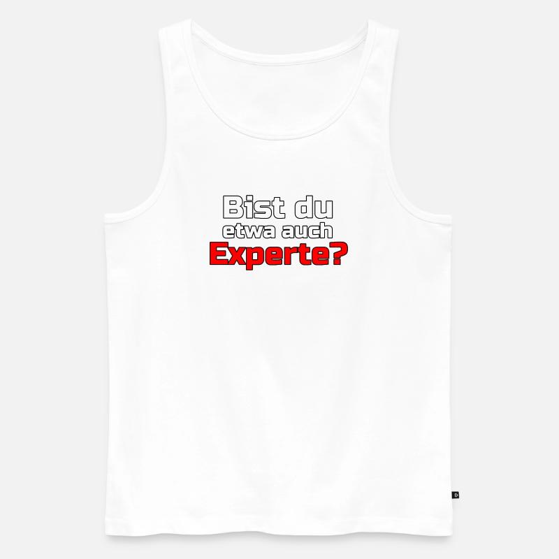 Experte Profi Arbeit Virus Sprüche - Männer Premium Bio Tank Top - Weiß