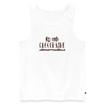 Je suis chocopathe - Débardeur bio Premium Homme - blanc - Devant - Michal (187cm)
