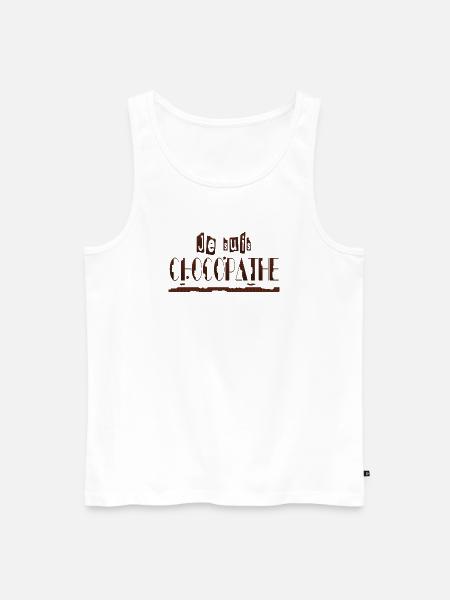 Je suis chocopathe - Débardeur bio Premium Homme - blanc