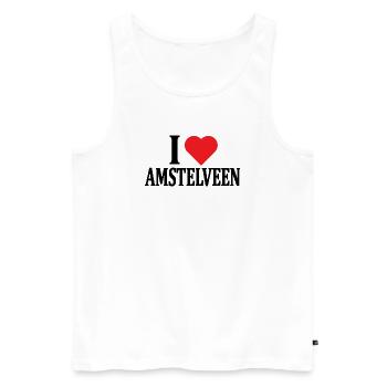 Ich liebe Amstelveen T-Shirt Nederland Geschenkidee - Männer Premium Bio Tank Top - Weiß - Vorne - Michal (187cm)