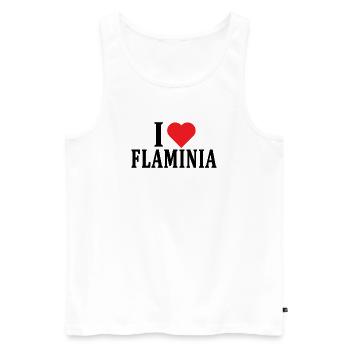 t-shirt I love Flaminia t-shirt gift idea - Men's Premium Organic Tank Top - white - Front - Michal (187cm)