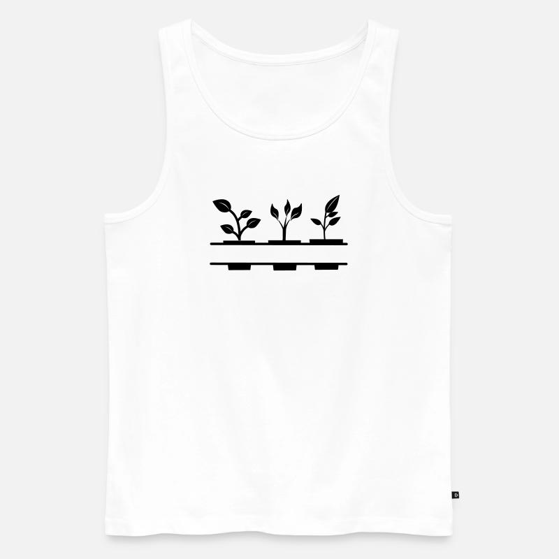 Banner-Zuschnitte - Männer Premium Bio Tank Top - Weiß