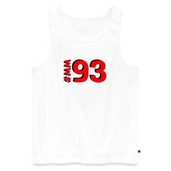 MM93 2025 - Männer Premium Bio Tank Top - Weiß - Vorne - Michal (187cm)