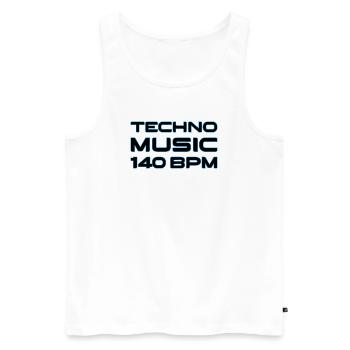 Techno Neon 140 BPM - Men's Premium Organic Tank Top - white - Front - AI Model Male 178 light (178cm)
