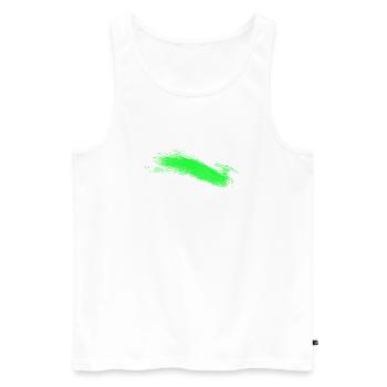 Green Brush Stroke Abstract - Men's Premium Organic Tank Top - white - Front - AI Model Male 178 light (178cm)