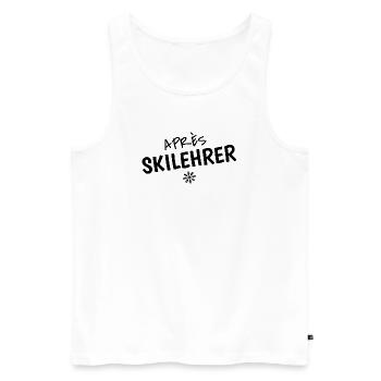 Après-Skilehrer – Witziger Ski Spruch - Männer Premium Bio Tank Top - Weiß - Vorne - AI Model Male 178 light (178cm)