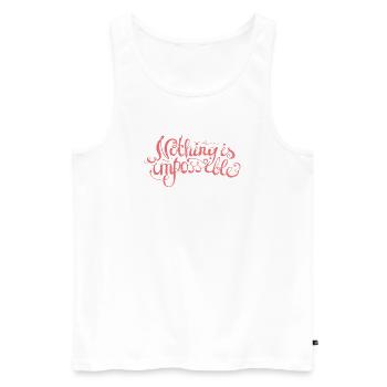 Nothing is impossible - Men's Premium Organic Tank Top - white - Front - AI Model Male 178 light (178cm)