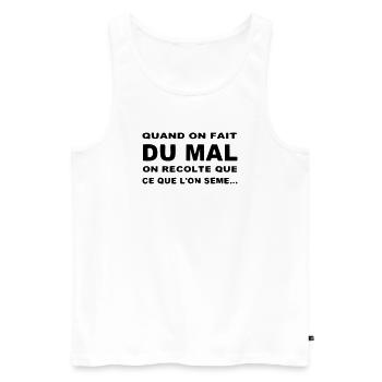 Karma - Débardeur bio Premium Homme - blanc - Devant - Michal (187cm)