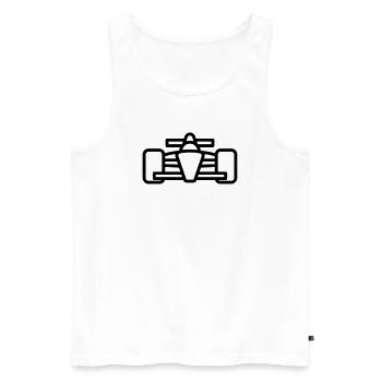 Rennwagen - Männer Premium Bio Tank Top - Weiß - Vorne - AI Model Male 178 light (178cm)