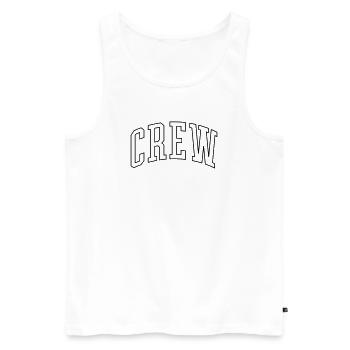 Crew Outline - Men's Premium Organic Tank Top - white - Front - AI Model Male 178 light (178cm)