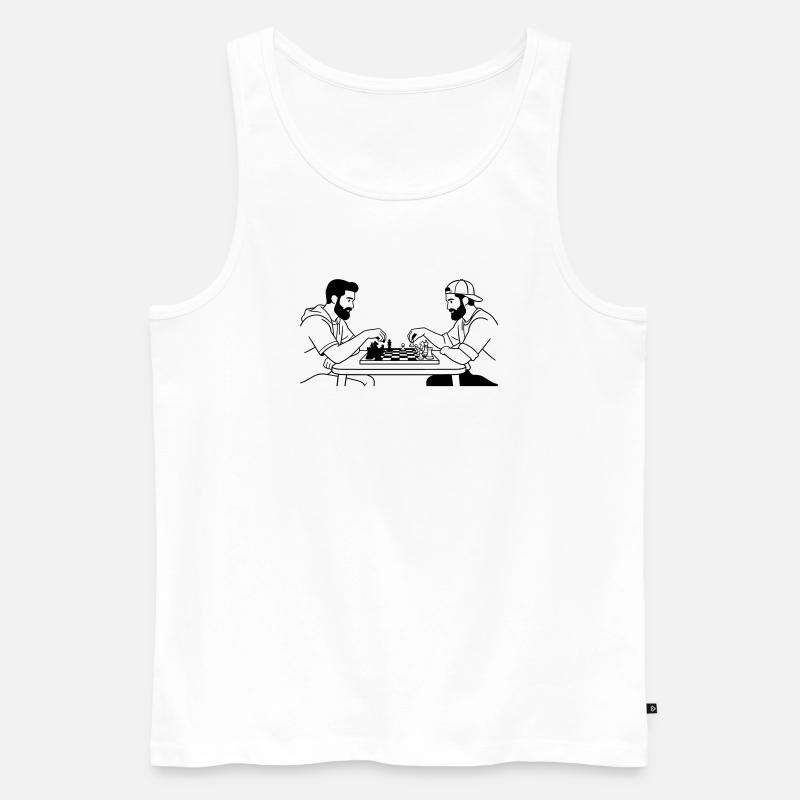 Schach - Männer Premium Bio Tank Top - Weiß