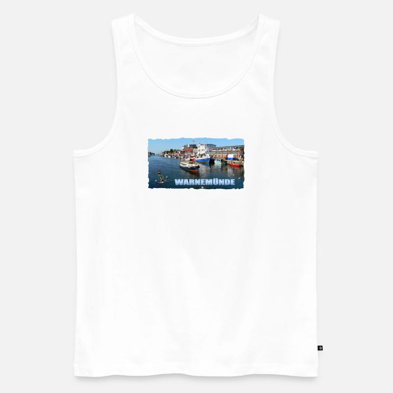 Warnemünde - Männer Premium Bio Tank Top - Weiß
