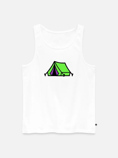 Festival Tent Camping Icon - Men's Premium Organic Tank Top - white