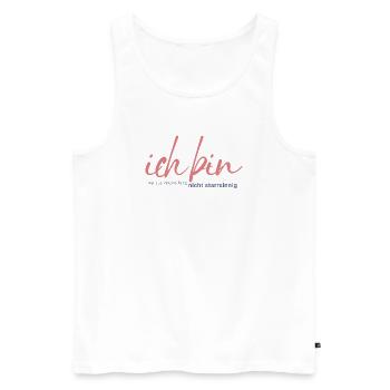 Ich bin nur aus Verzweiflung nicht starrsinnig - Männer Premium Bio Tank Top - Weiß - Vorne - Michal (187cm)