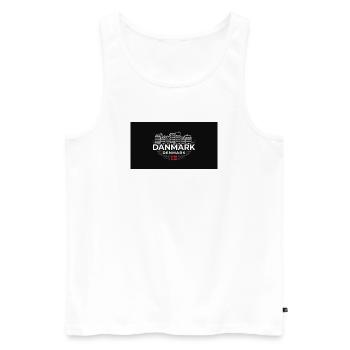 Danmark Urban Copenhagen Streetwear - Männer Premium Bio Tank Top - Weiß - Vorne - Michal (187cm)