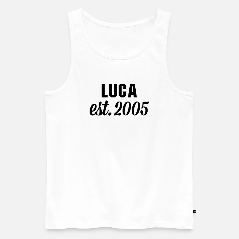 Luca est 2005 - Männer Premium Bio Tank Top - Weiß