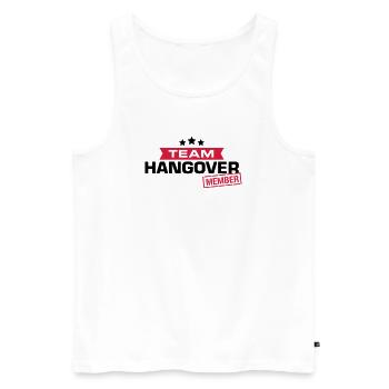 hangover team - Männer Premium Bio Tank Top - Weiß - Vorne - Michal (187cm)