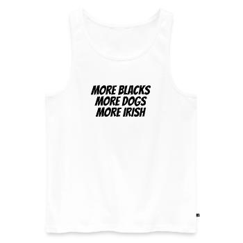Black Text Designs - Men's Premium Organic Tank Top - white - Front - Michal (187cm)