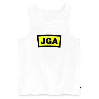 Bachelor Party - Emblem - Men's Premium Organic Tank Top - white - Front - Michal (187cm)